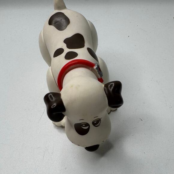 Vintage Pound Puppies White Brown Spot Dog Poseable 3.75" Figure 1986 - Picture 1 of 6